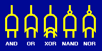 AND, OR, XOR, NAND, NOR